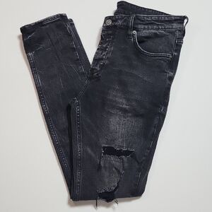 Ksubi Van Winkle Black Distressed Skinny Jeans Men’s 34